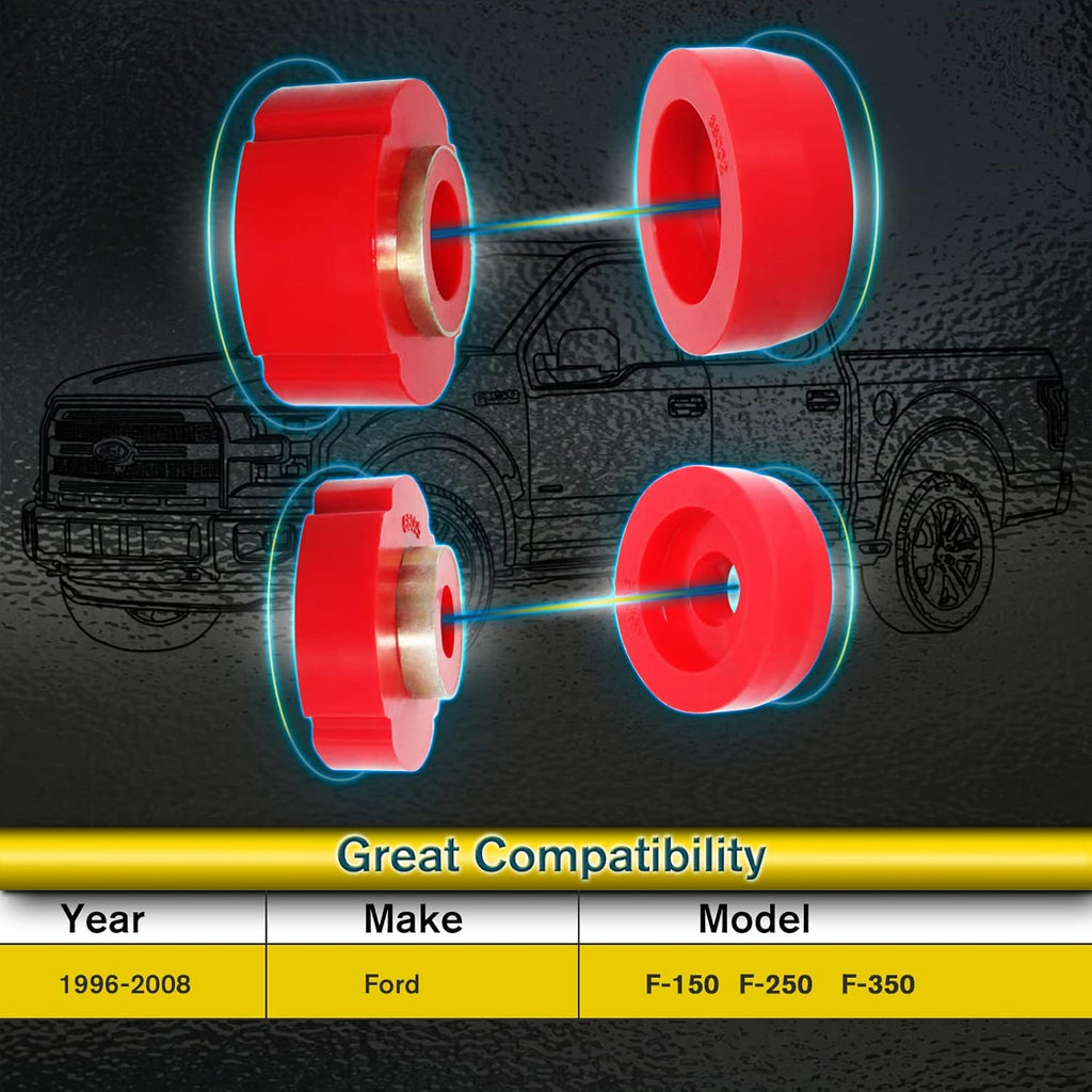 Red Polyurethane Body Mount Bushing Kit (12Pcs) Pack of 2 Z950