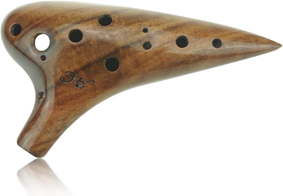 12 Hole Wooden Ocarina Alto C Acacia Wood Pack of 2 H192