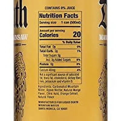 Sparkling Water Mango, 16.9 Fl Oz, Quantity of 12 Cans V219464