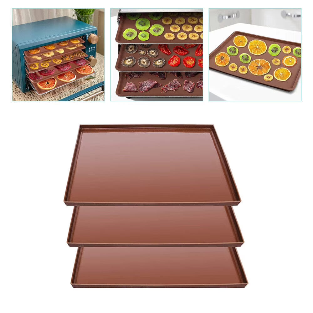 3pcs Portable Washable Food Dehydrator Pad Mesh L795070