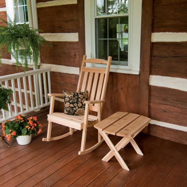 Natural Stain Western Red Cedar Porch Rocker K97391