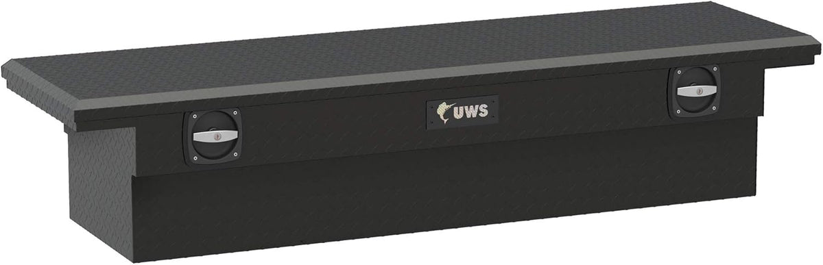 Matte Black Aluminum Truck Tool Box with Low Profile Lid J2371