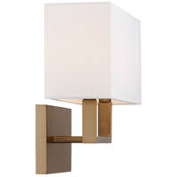 Burnished Brass / White 2 Light Vanity Wall Light E813