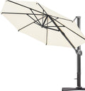 Beige 10x10 ft. Square Aluminum Cantilever Umbrella E4427