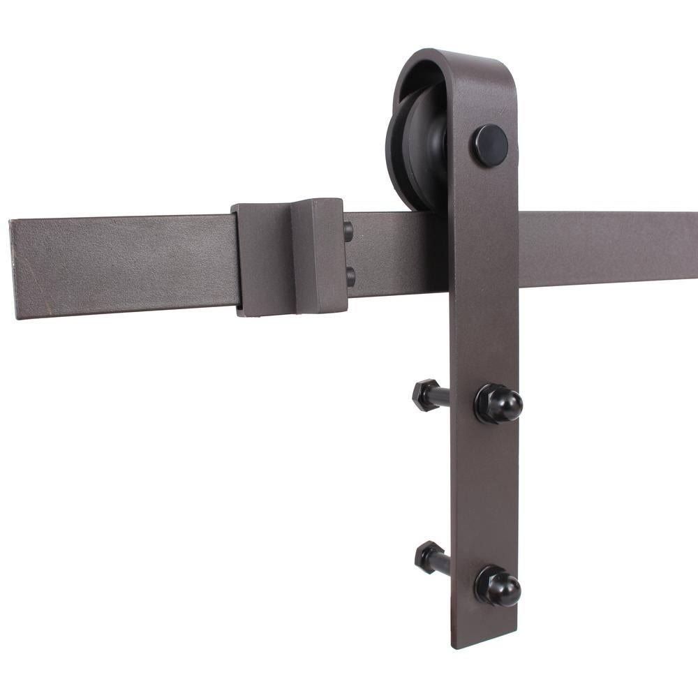 36 in. x 84 in. Espresso Stained Wood Interior Sliding Barn Door with Hardware Kit S780904
