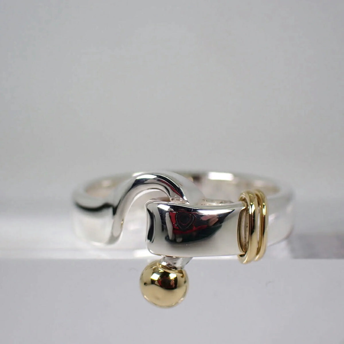 925 750 Hook & Eye Combination Ring Size 12.5 Y871711