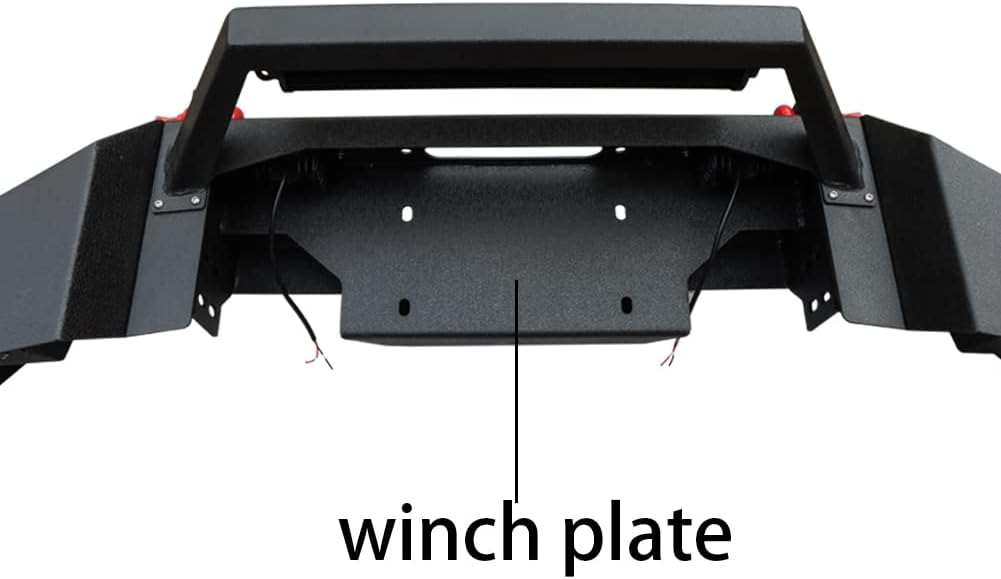 Front Bumper with LED Lights and Winch Plate F617
