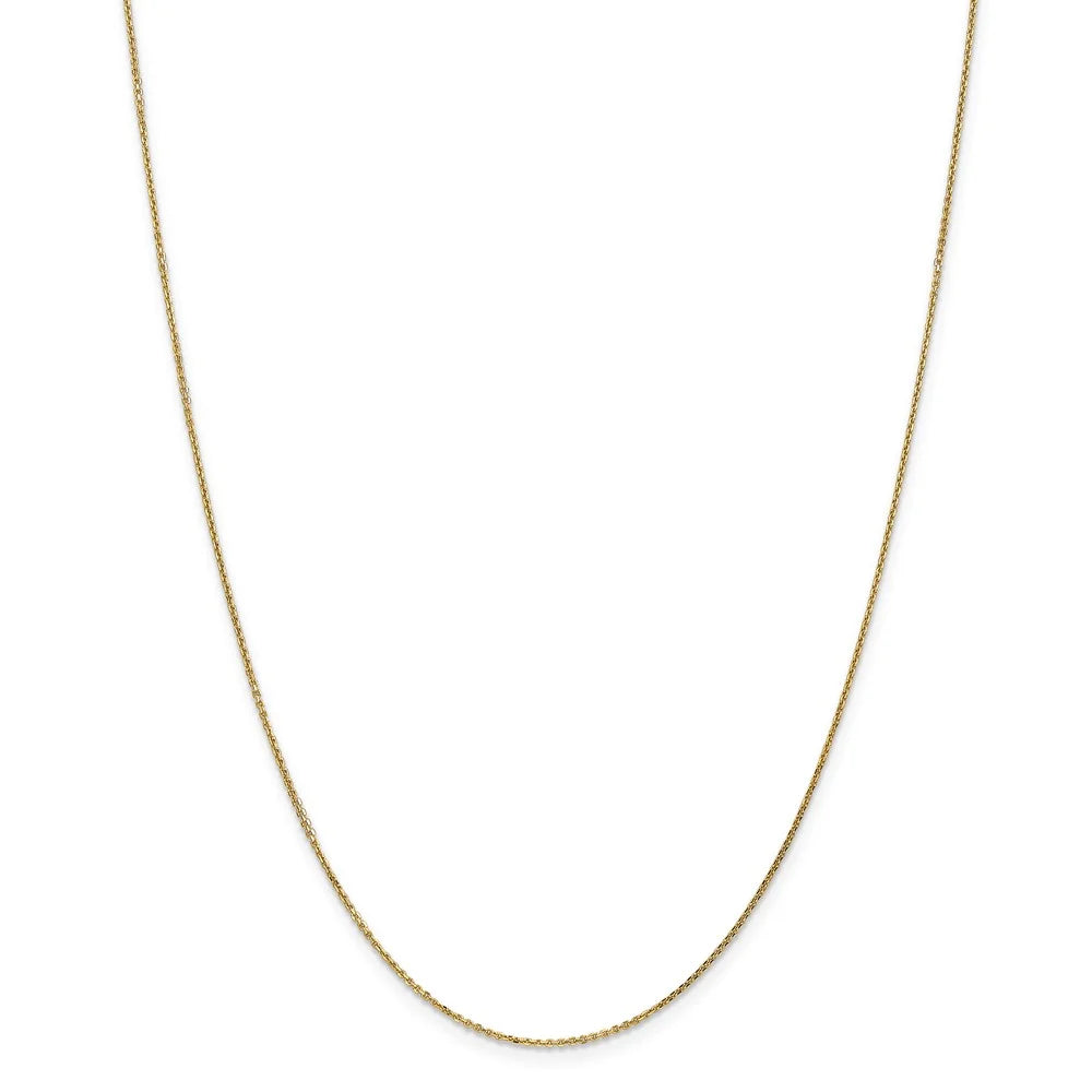 14kt Yellow Gold Diamond Cut Cable Chain 14 inch Lobster Clasp M821
