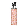 Pink-orange Lattice Flower Stainless Steel Insulated Vacuum Flask U136840