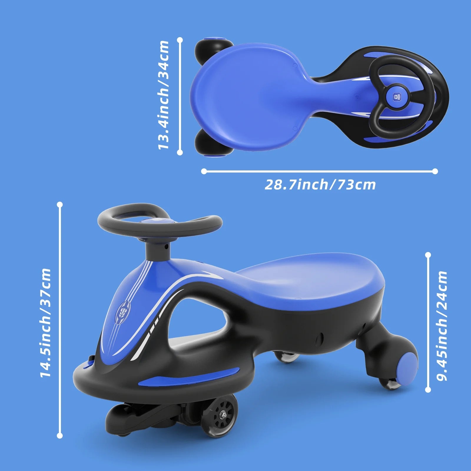 Electric Pedal Push Ride On Toy Wiggle Car with LED Flashing Wheels E8632