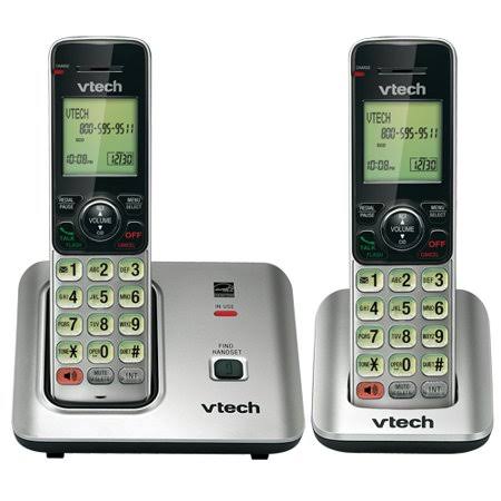 Silver Cordless Phone with 2 Handset K5657