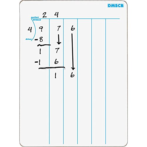 Multi-Digit Computation Two-Sided Dry Erase Board Set, 12” by 9” (Set of 6) Z801