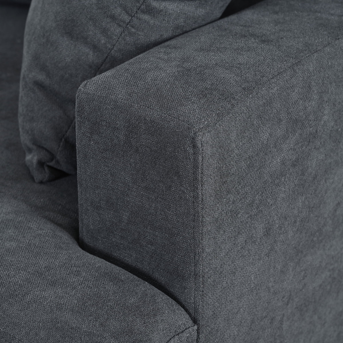 Gray 3 Seat Sofa with Removable Cushions and 2 Pillows L244749