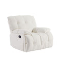 Cream Fabric Single Sofa Reclining Chair J88127