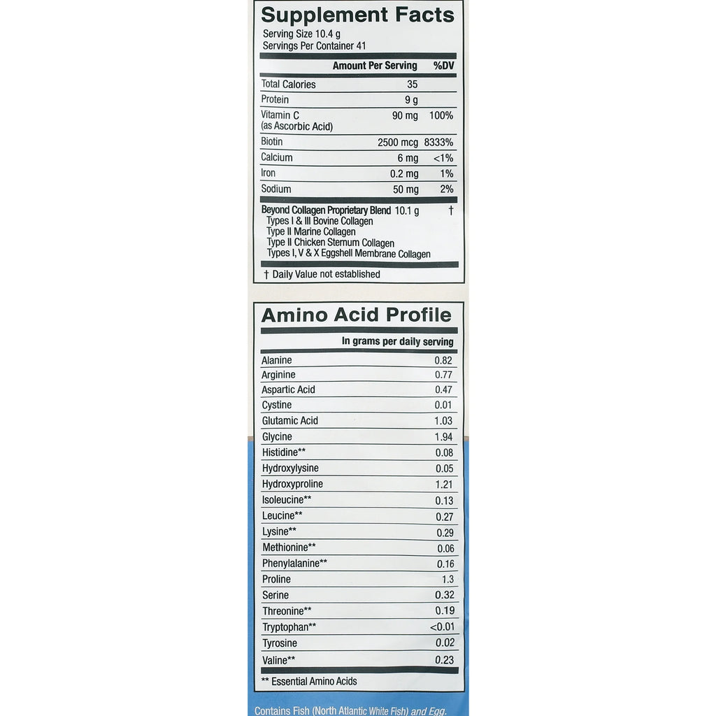 Beyond Collagen Powder with Biotin & Vitamin C, 10g, 41 Servings T461
