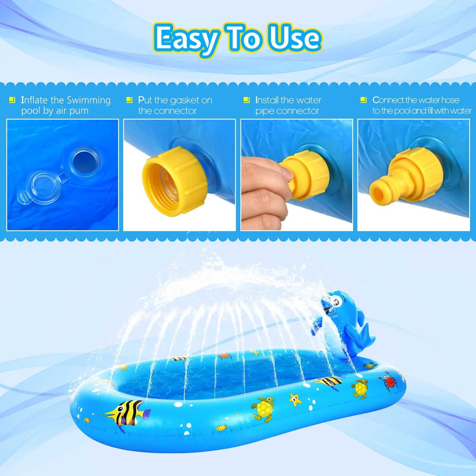 Inflatable Sprinkler Kiddie Pool L771