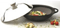 12.25x22 Chinese Covered Wok Ceramic Titanium Cast U371547