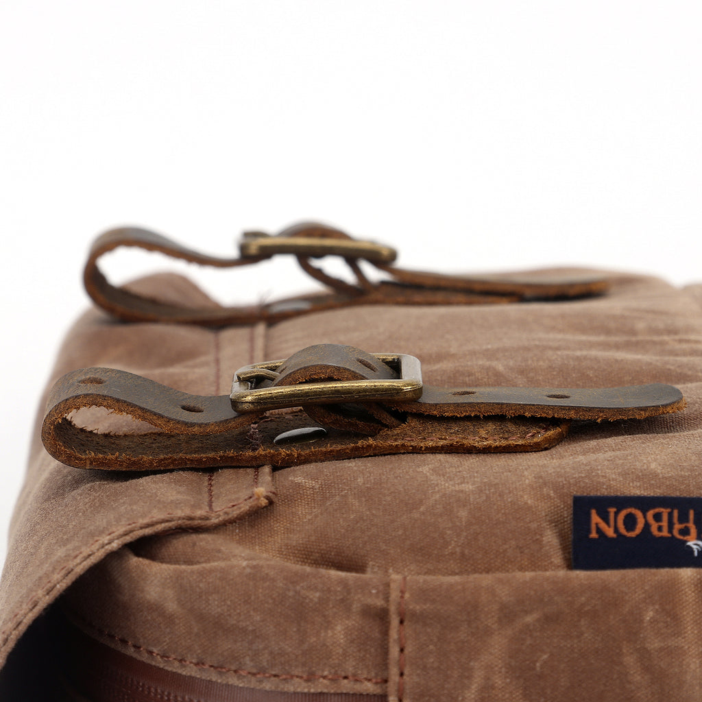 Brown Waxed Canvas Bicycle Pouch Bag W819