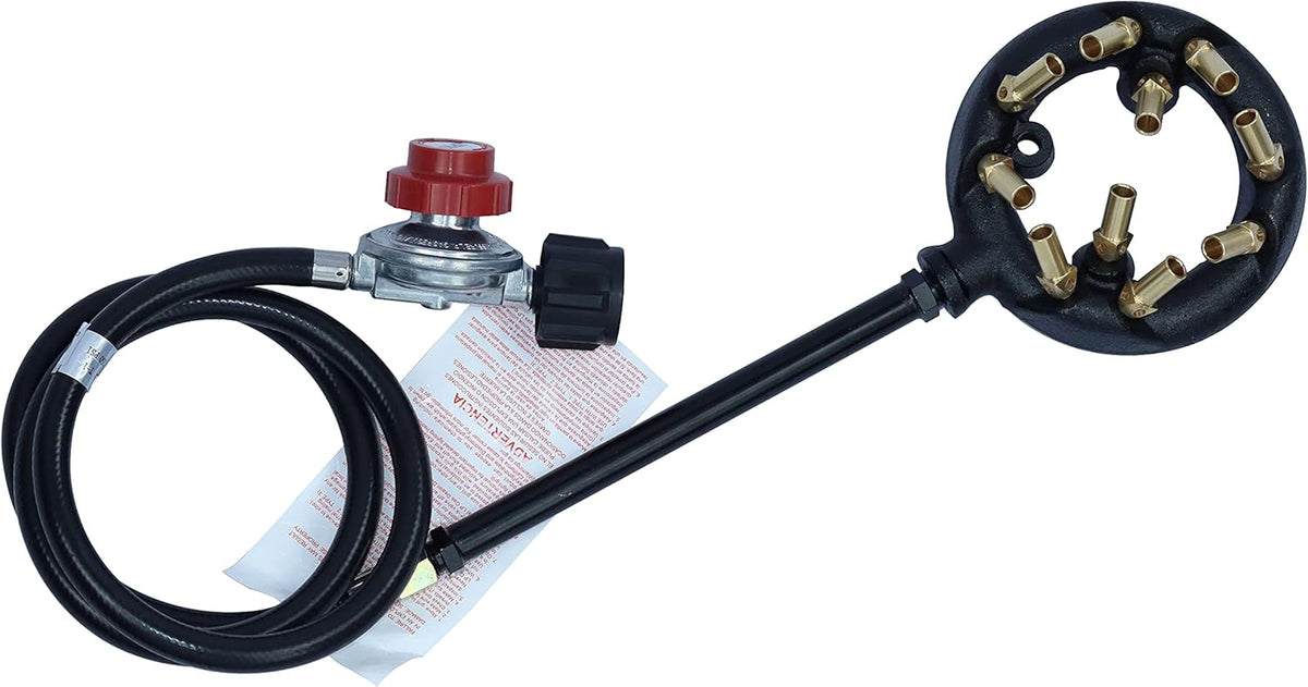 Cast Iron Burner Assembly with High Pressure Regulator and Hose, Pack of 2 Z718568