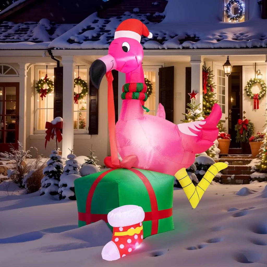6FT Inflatable Flamingo with Built-in Light H9194