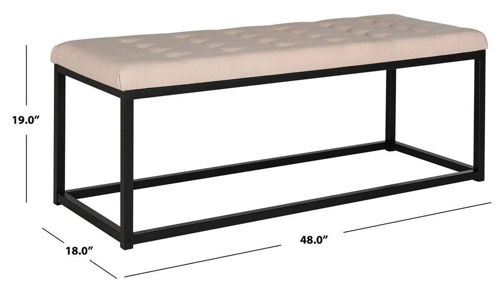 Navy/Brass Velvet Bench H159635