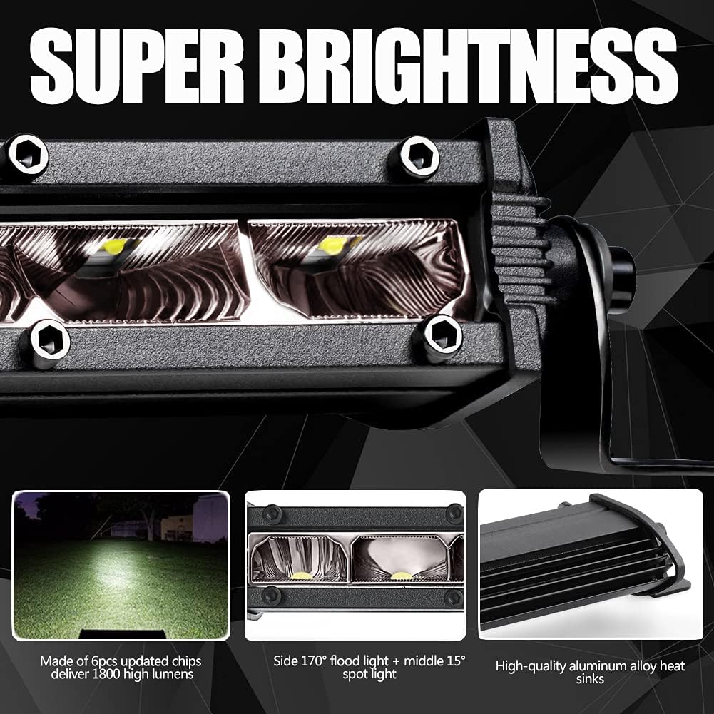 Slim 7 Inch 30W Single Row Ultra Thin LED Light Bar J8848
