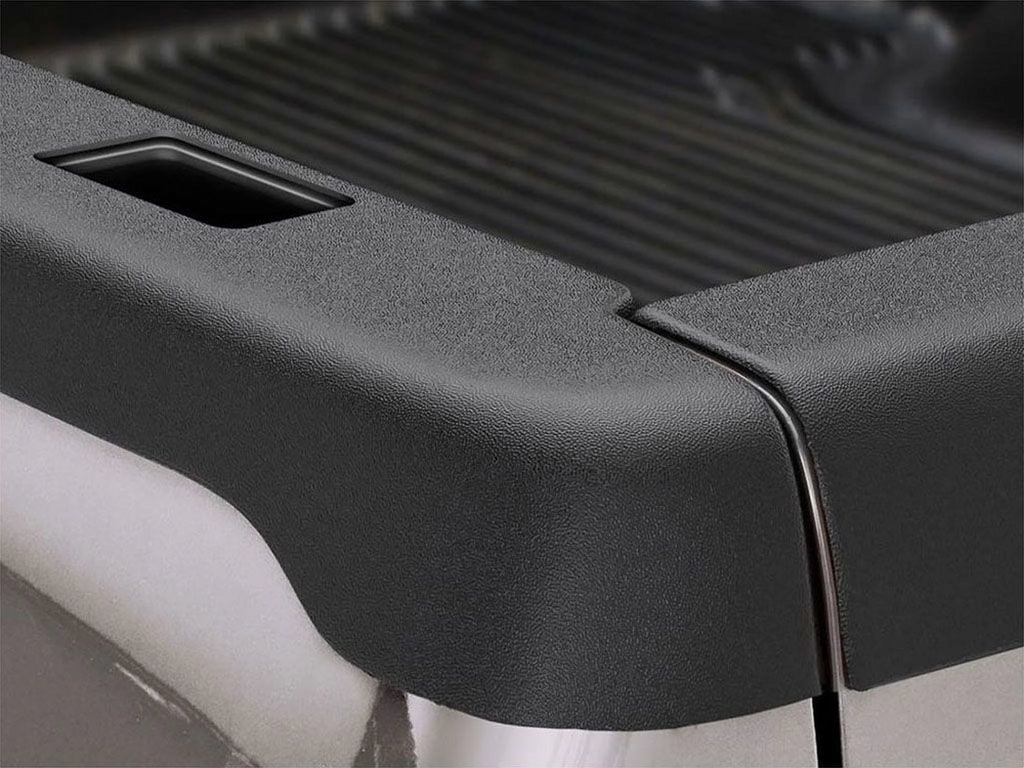 Black Smooth BedRail Caps with Stake Holes, 2-Pc G2880