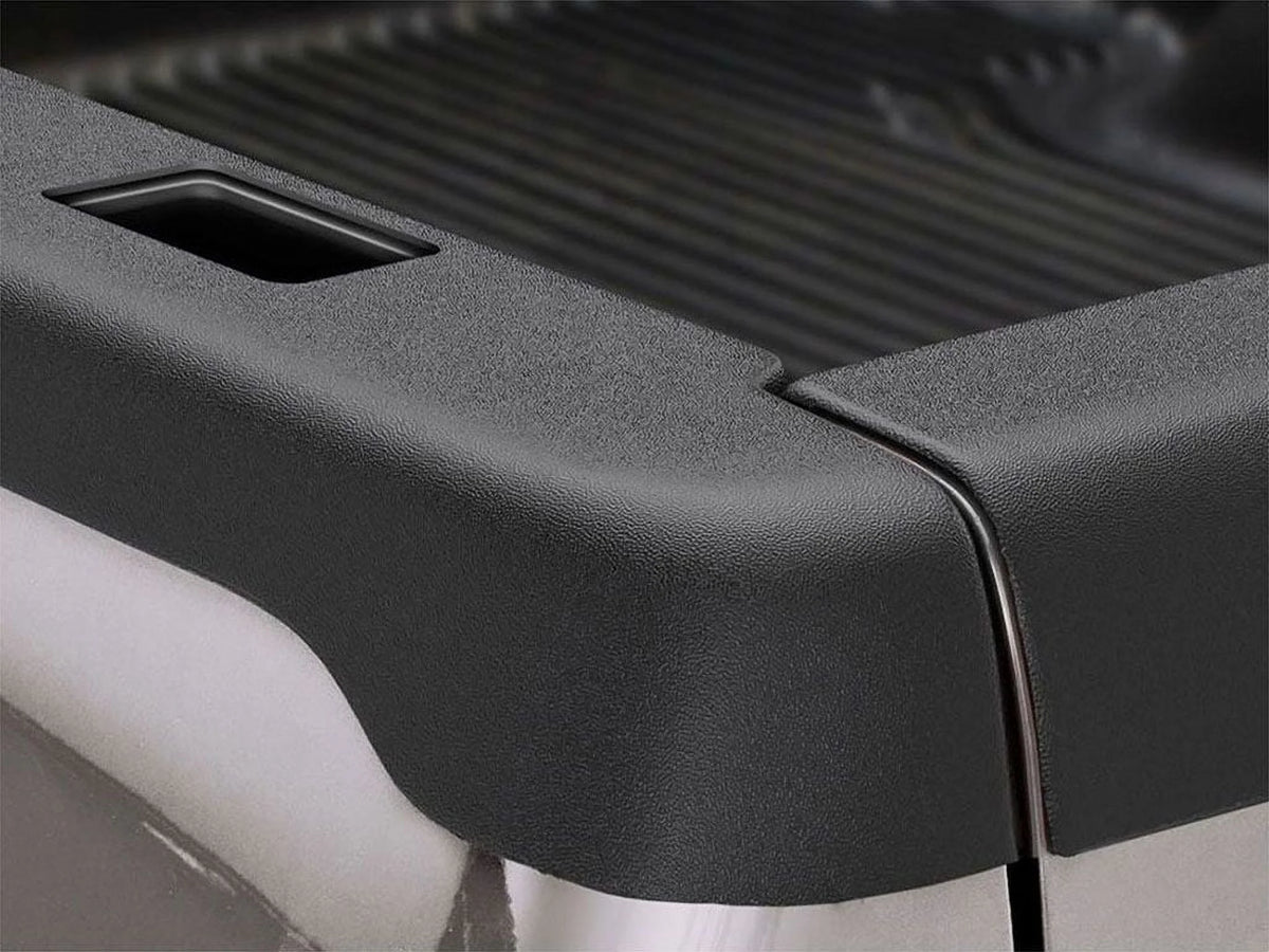 Black Smooth BedRail Caps with Stake Holes, 2-Pc G2880