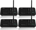 4 Packs Black Wireless Intercom System X1788