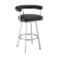 Black Faux Leather Counter Stool E13896