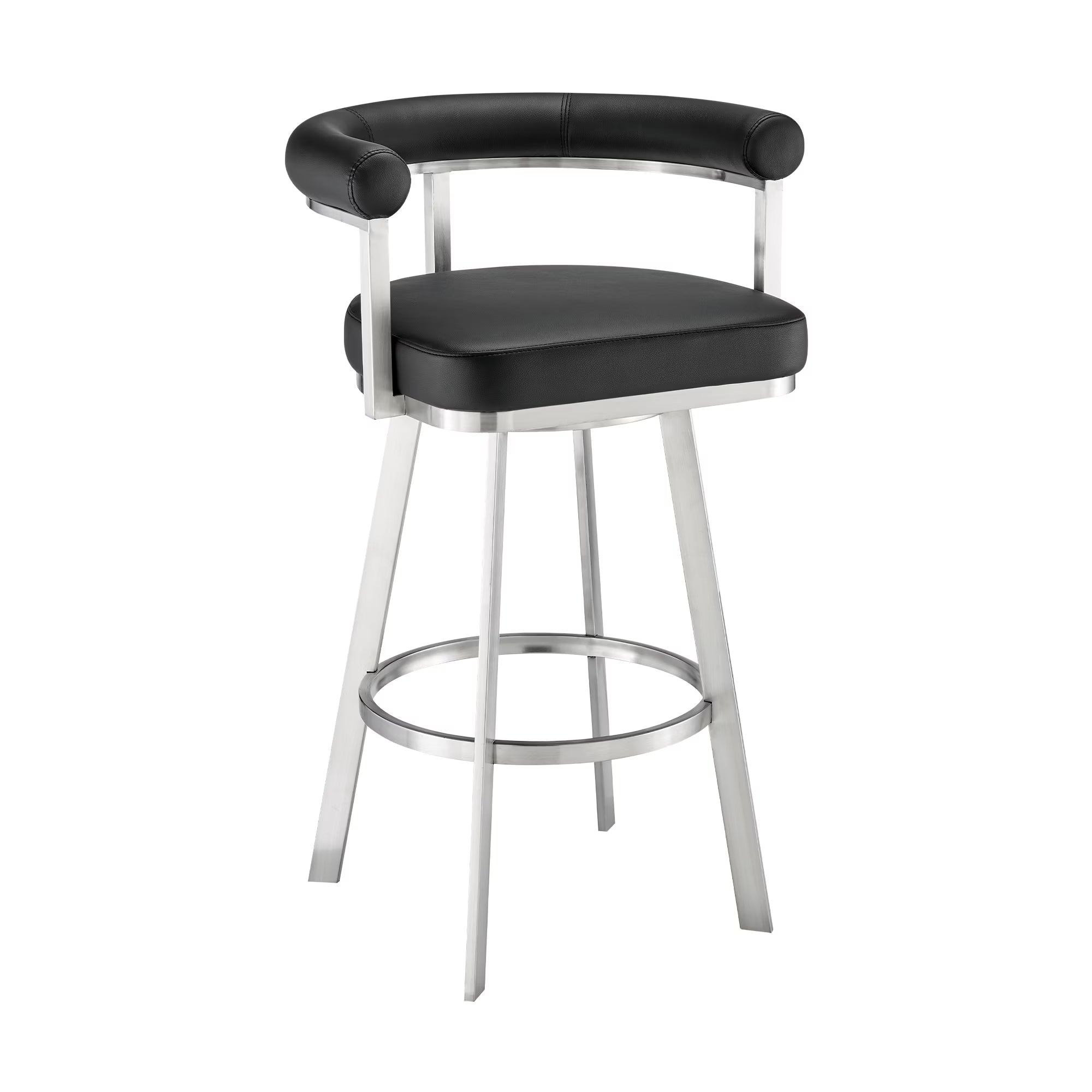 Black Faux Leather Counter Stool E13896