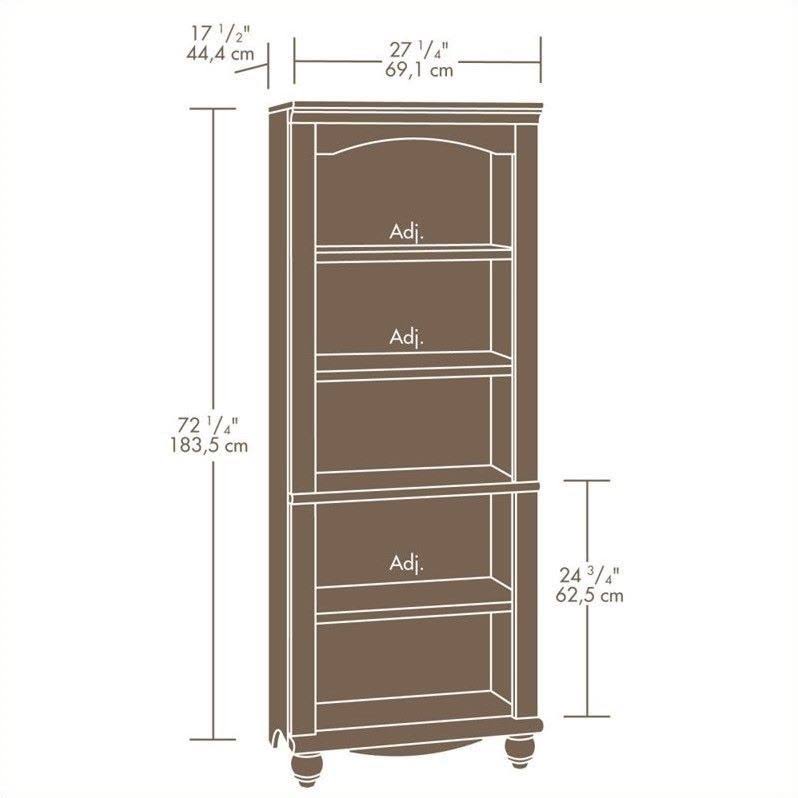 Antiqued White Library Bookcase T75613