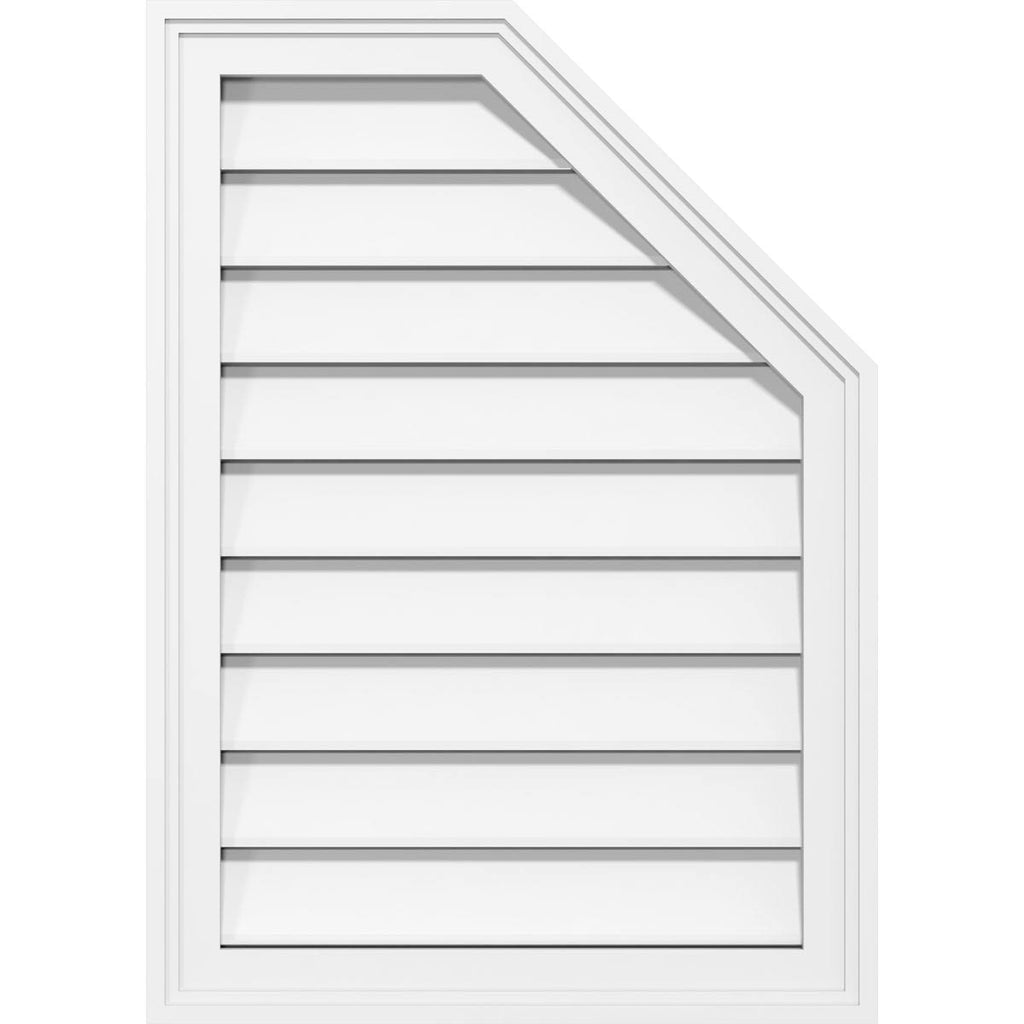 Half Octagon Top Right Surface Mount PVC Gable Vent K7146