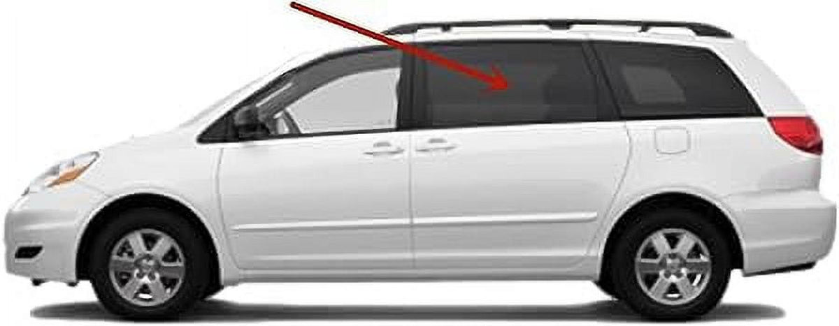 Left Side Rear Sliding Cargo Door Glass for Toyota Sienna Mini Van 2004-2010 G2530