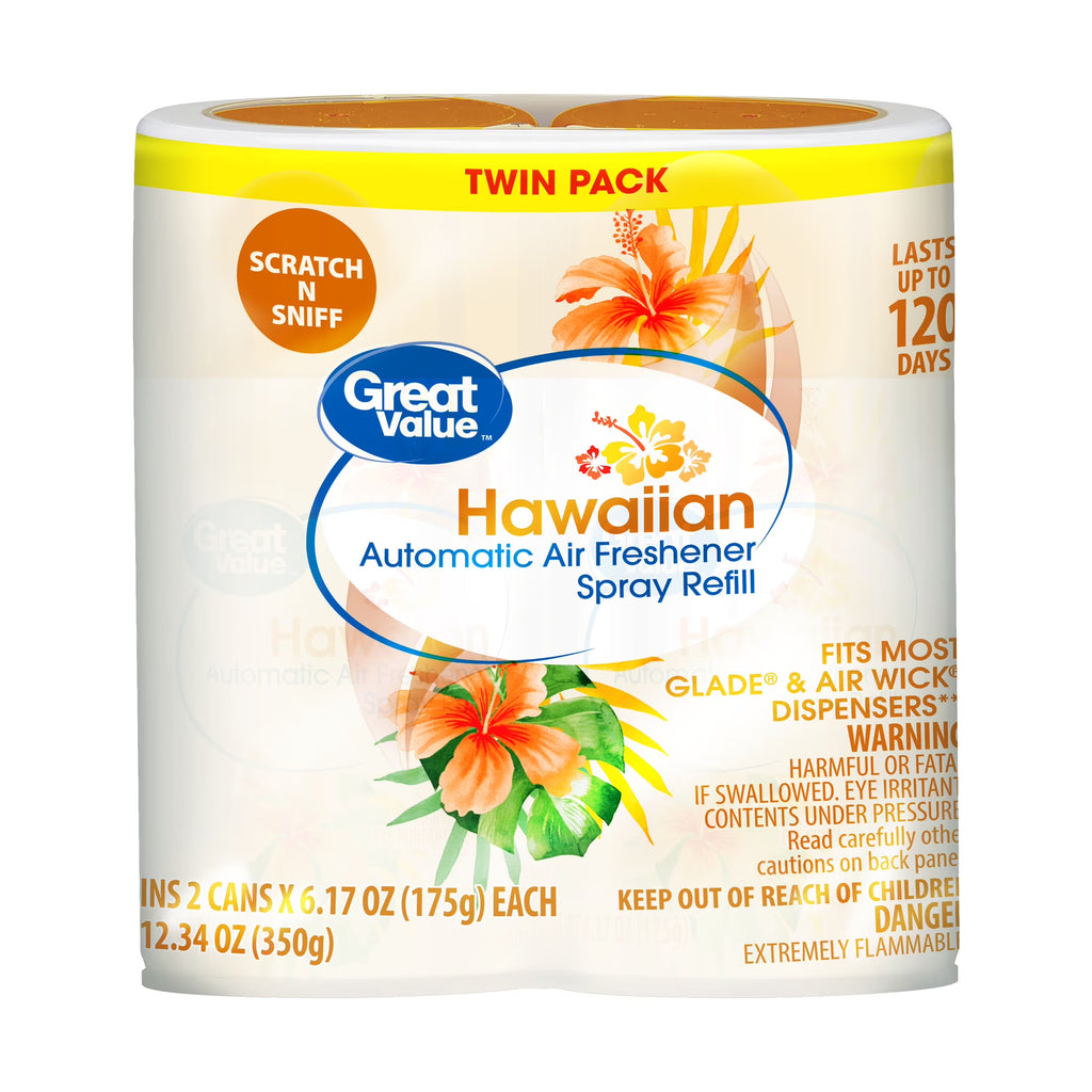 Automatic Air Freshener Spray Refill, Hawaiian, 2 Pieces U23385