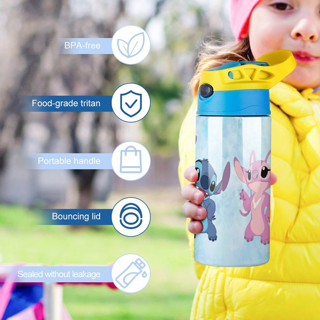 Stainless Steel Vacuum Insulated Water Bottle With Straw I24857