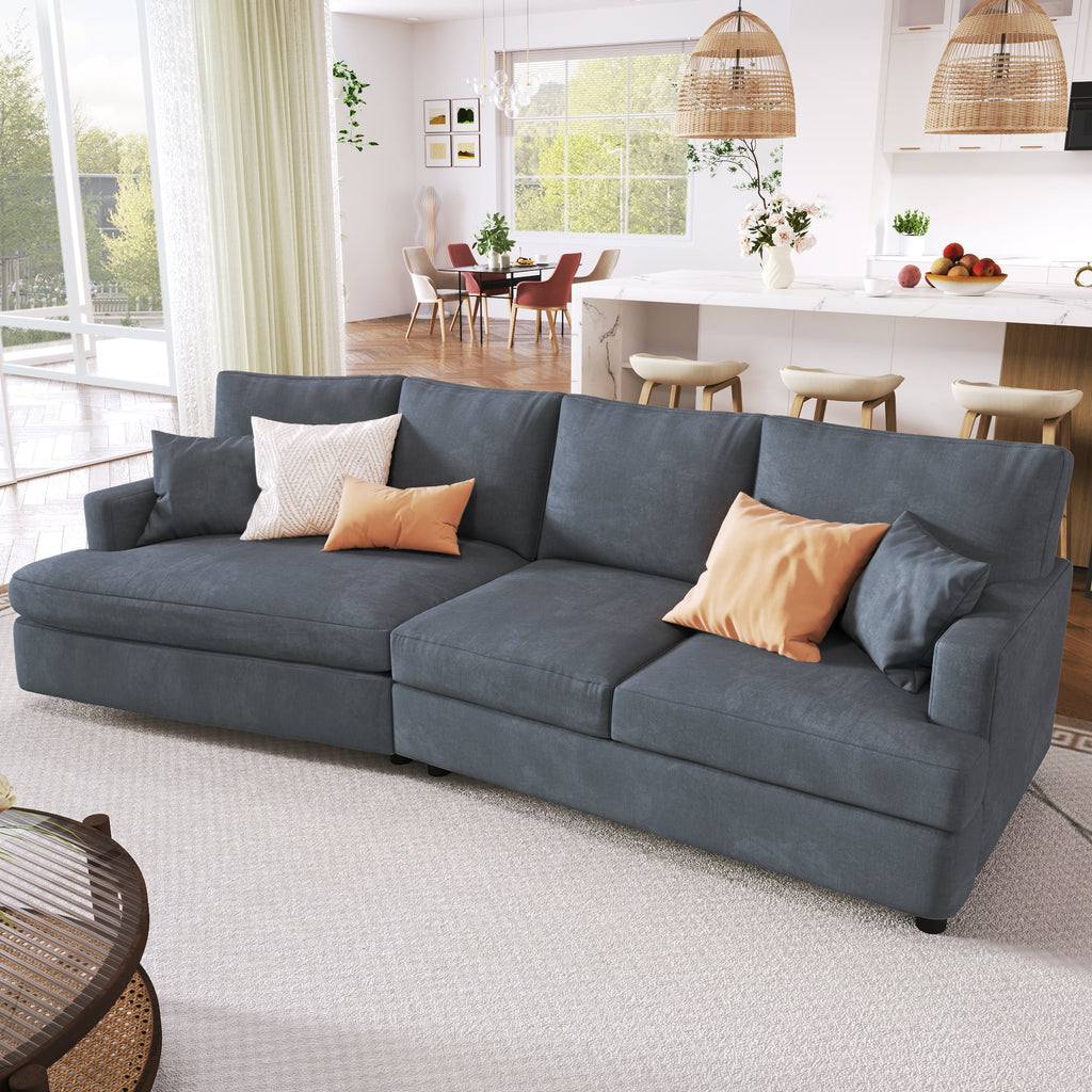 Gray 3 Seat Sofa with Removable Cushions and 2 Pillows L244749