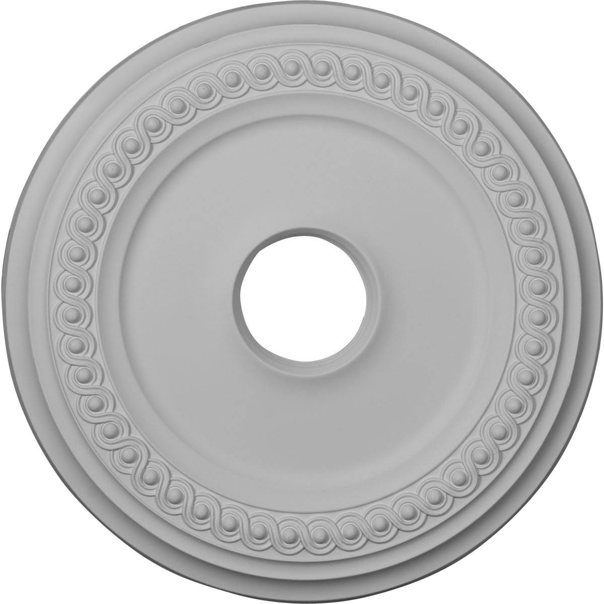 Classic Ceiling Medallion, Hand-Painted Pearl White, Beige F2742