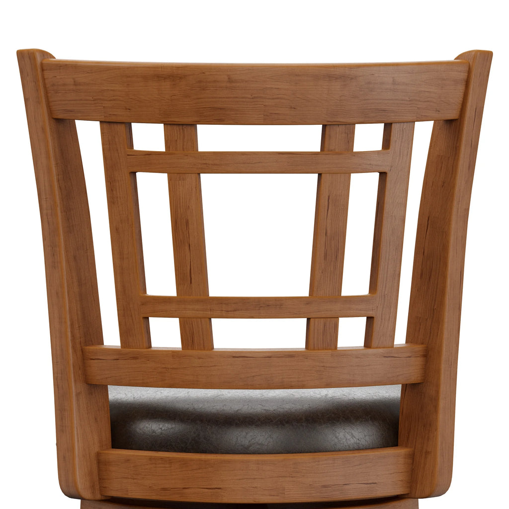 Brown Swivel Bar Stool W7138