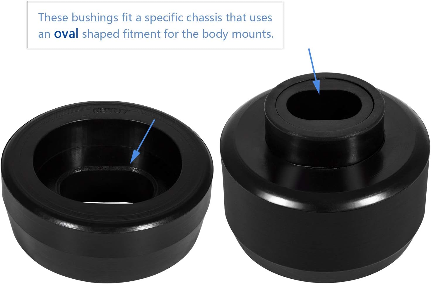 Body and Cab Mount Bushing Kit Polyurethane Black Pack of 2 N76340