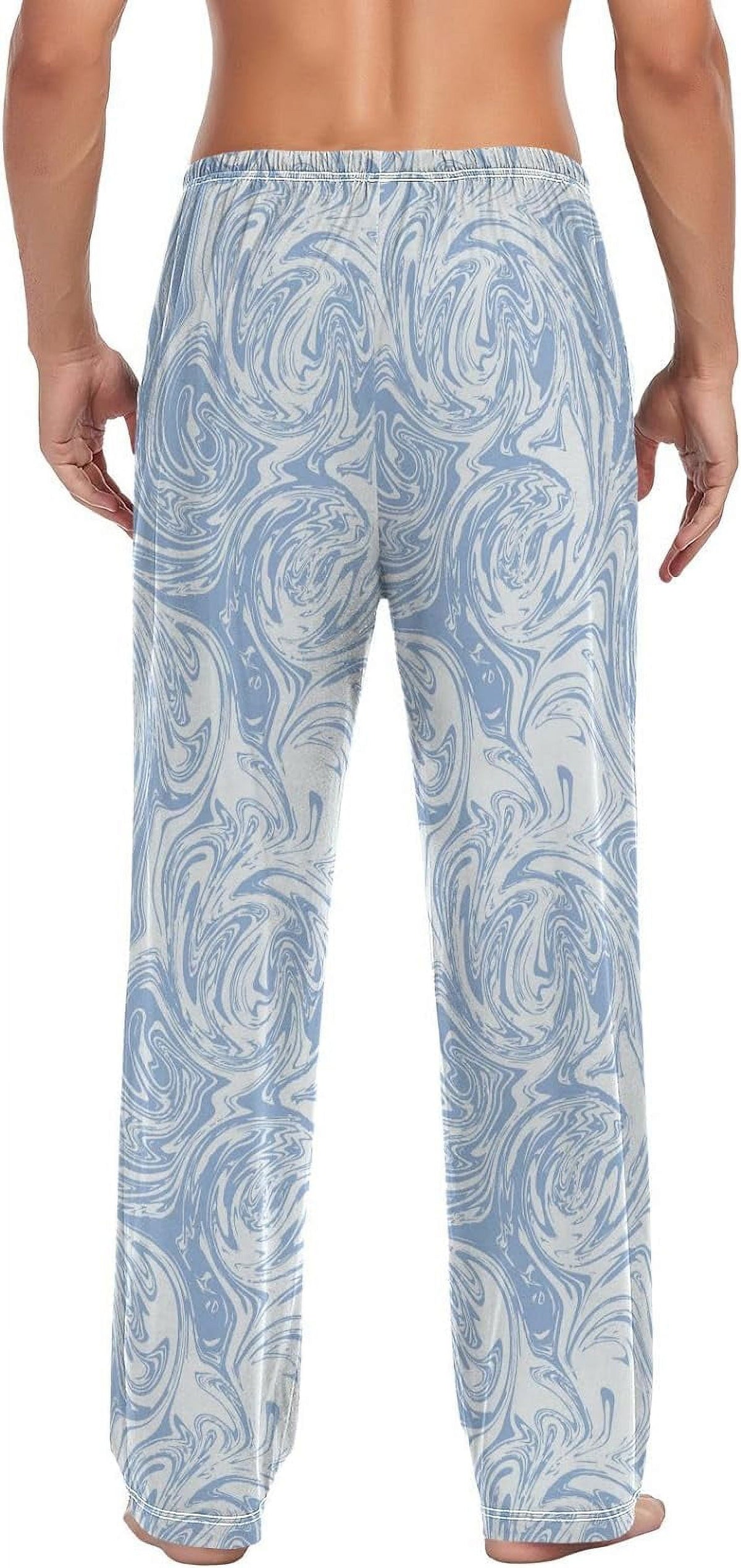 Marble Lounge Drawstring Men's Pajama Pants, Medium I1302