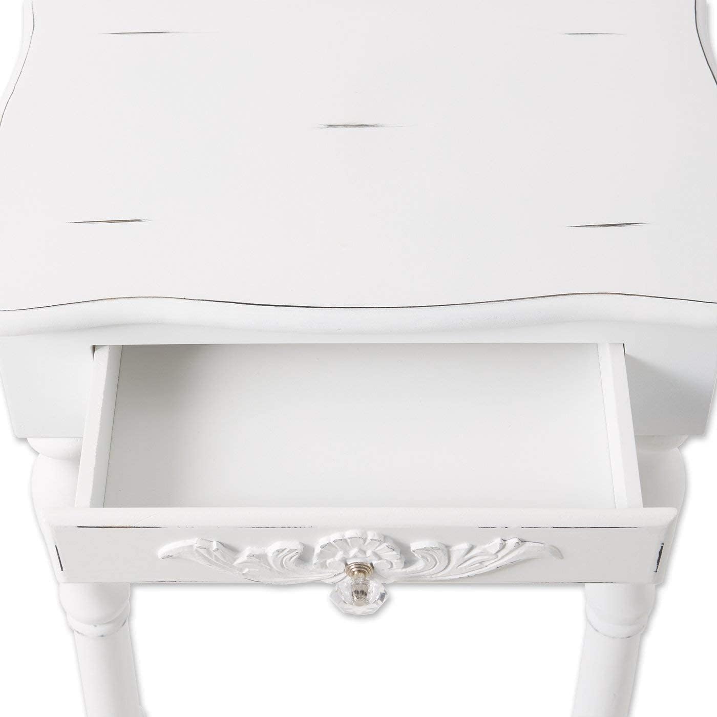 Set of 2 Carved Wood Nightstands D351673