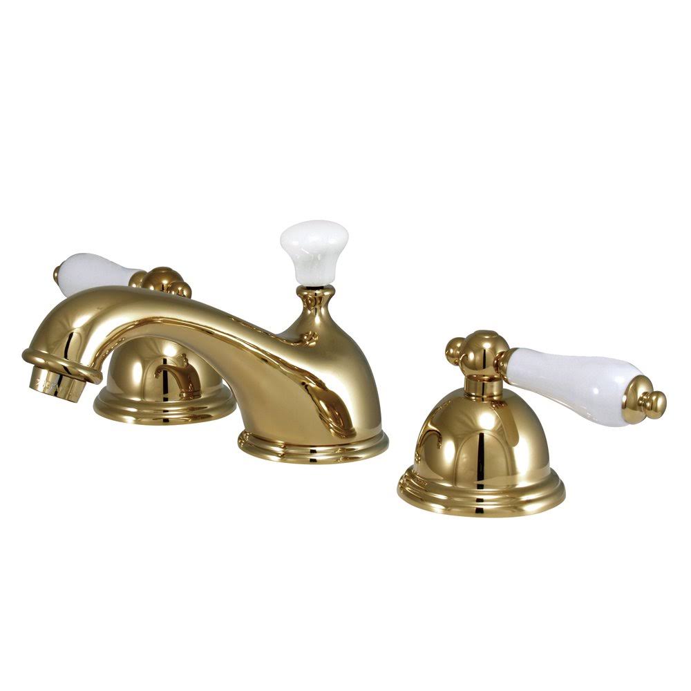 Polished Brass 2-Handle Widespread Bathroom Sink Faucet U120