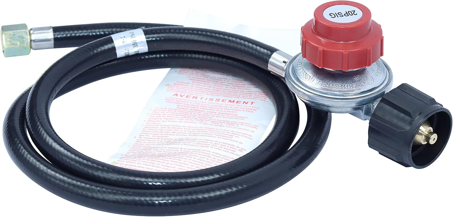 Cast Iron Burner Assembly with High Pressure Regulator and Hose, Pack of 2 Z718568