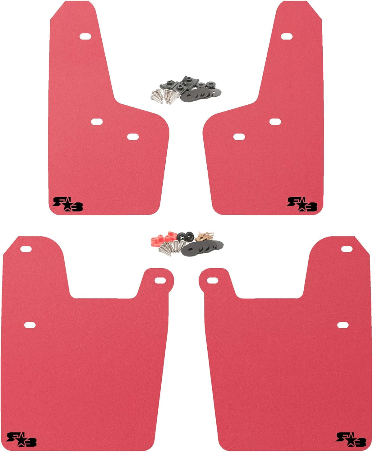 Black with White Logo Mud Flaps for Subaru Forester M283