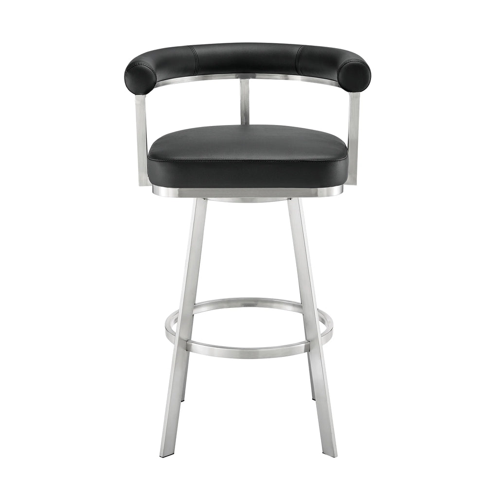 Black Faux Leather Counter Stool E13896
