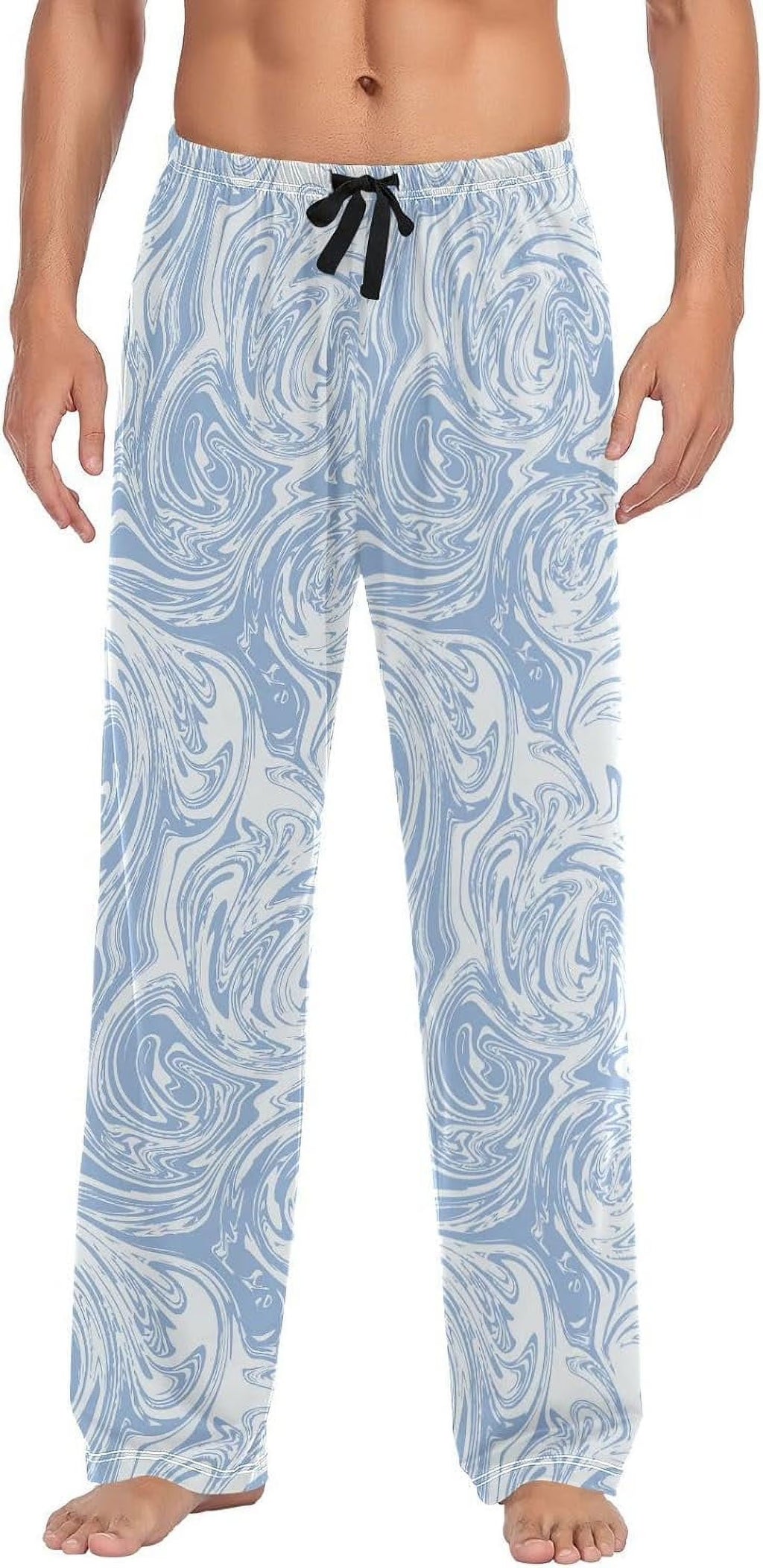 Marble Lounge Drawstring Men's Pajama Pants, Medium I1302
