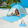 Beach Tent Canopy Sun Shelter UPF 50+ UV Protection, Portable Beach Shade Fit 3-4 Person, Lightweight, Breathable, Collapsible H3131