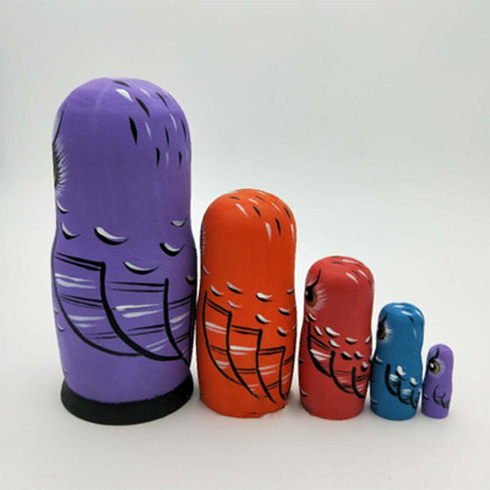 Bamboo Wooden Owl Home Decoration Toy R2935
