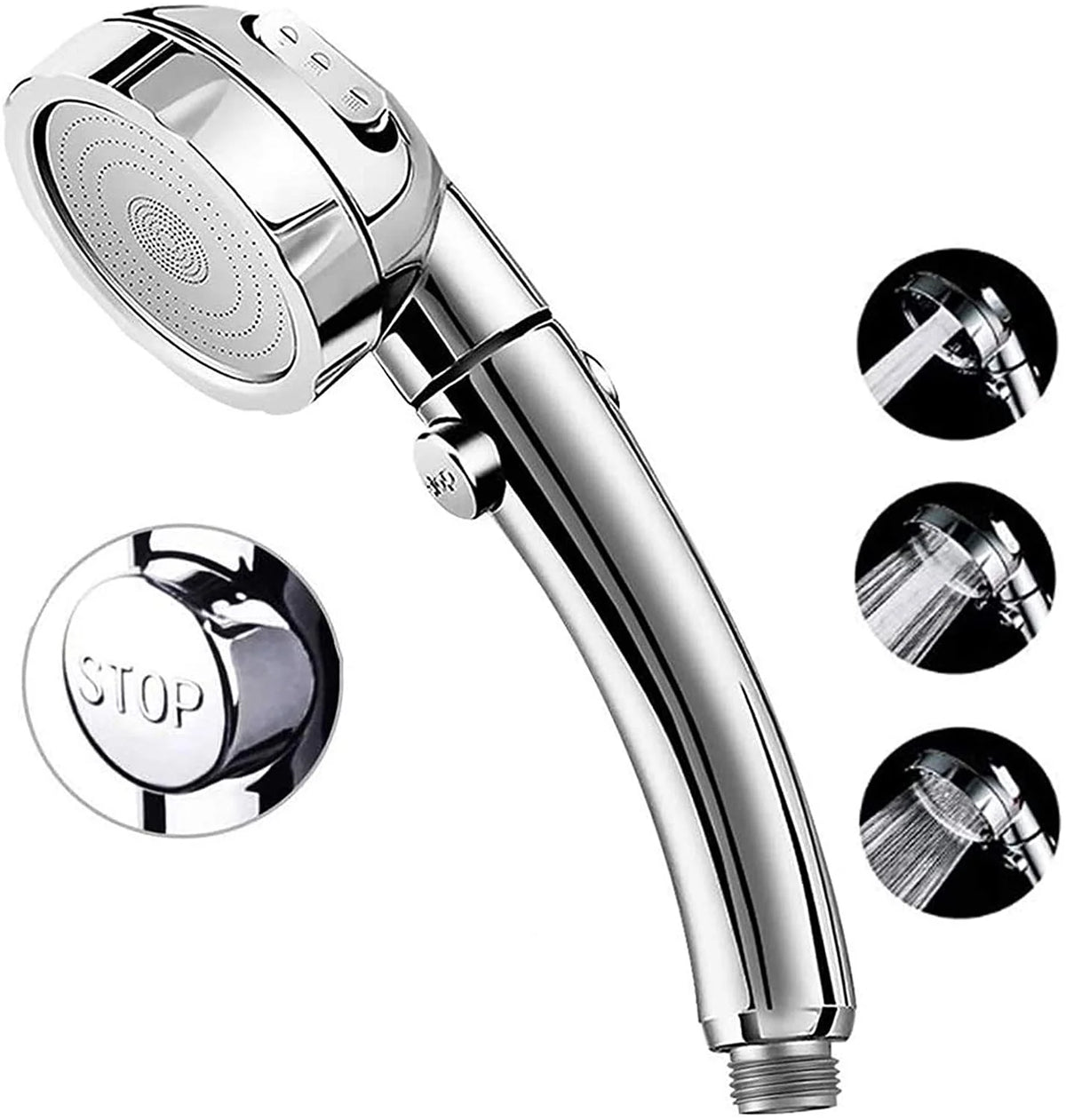 High Pressure 3-Settings Handheld Showerhead (Chrome) M5705